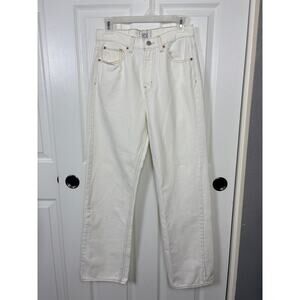 BDG Cowboy Jeans Women's White Straight Leg High Rise Denim Jeans Size 28